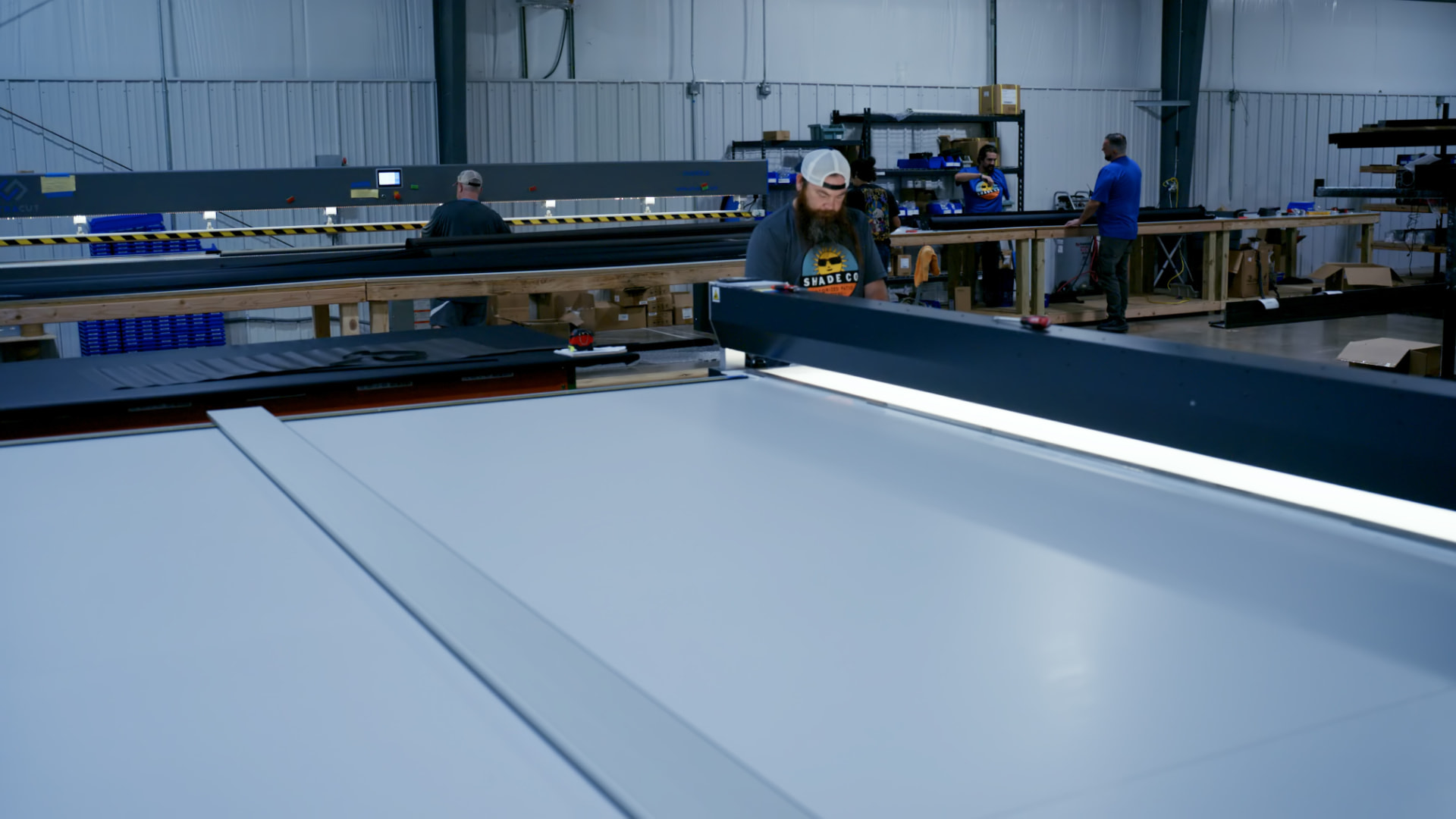 Shade Co crew working the fabrication floor