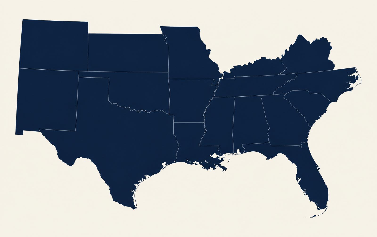 Shade Co USA market coverage map of the United States